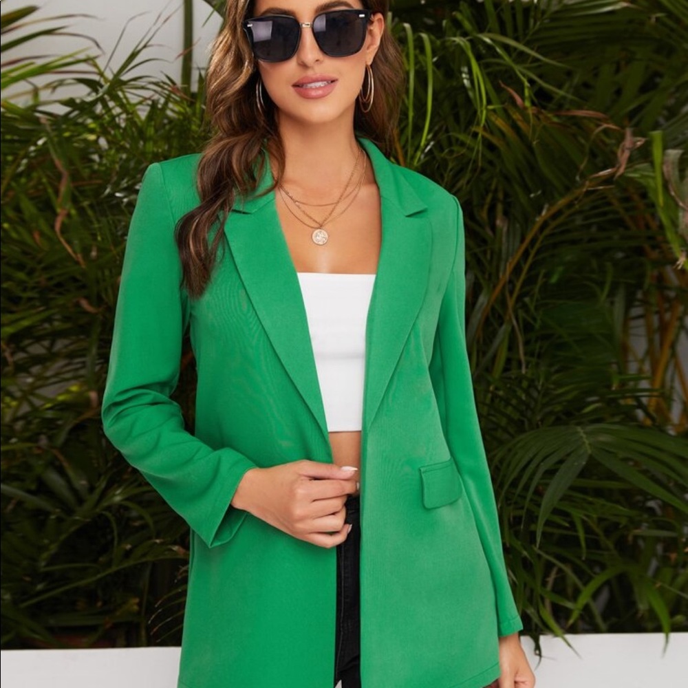 Philology by Republic Peak Lapel Blazer In Green